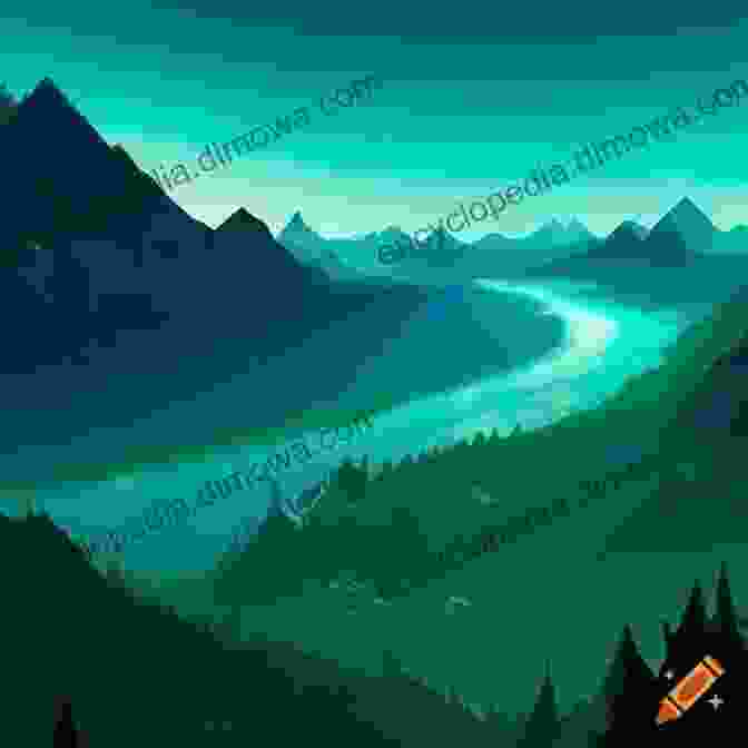 A Captivating Illustration Depicts A Mystical Landscape With Towering Mountains, Shimmering Rivers, And A Vast Sky Adorned With Celestial Bodies. Through The Ever Night (Under The Never Sky 2)