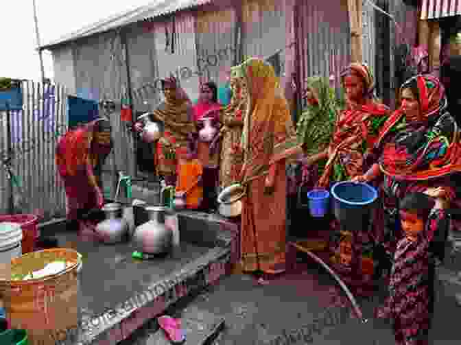 A Group Of People Gathered Around A Water Pump In An Urban Slum Urban Water Conflicts: UNESCO IHP