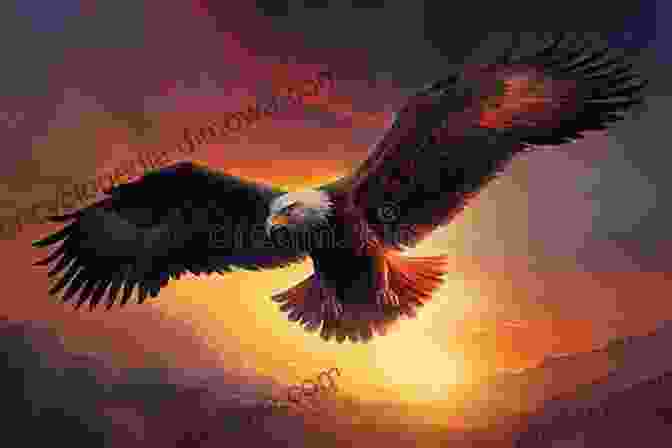 A Majestic Illustration Of An Eagle Soaring Through The Sky, Its Powerful Wings Outstretched Bird Portraits Ernest Thompson Seton