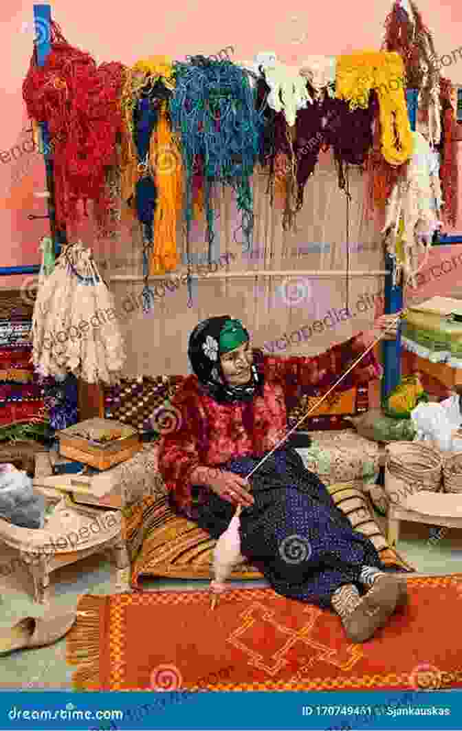 A Skilled Moroccan Artisan Weaving A Vibrant Carpet, Demonstrating The Intricate Craftsmanship Of The Region Lawrence Of Marrakech: From The Magical Markets Of Morocco