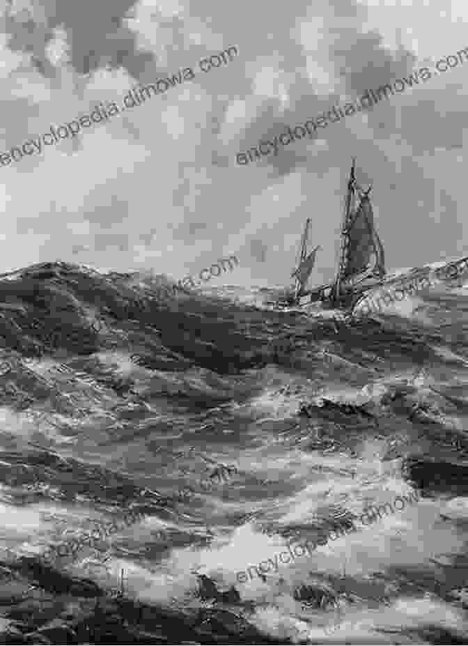 An Illustration Of The Spray Sailing Through Choppy Seas During Slocum's Solo Voyage Sailing Alone Around The World Illustrated Edition