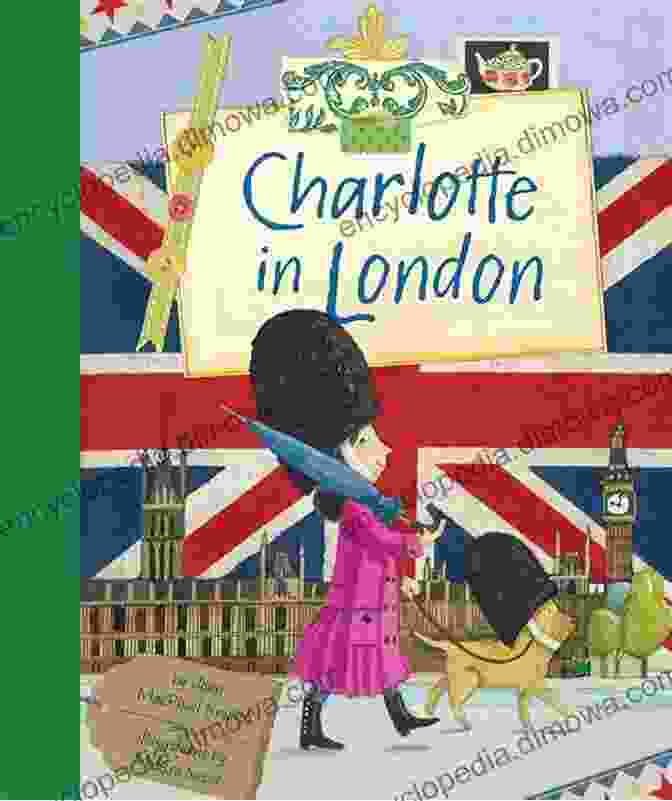 Charlotte In London Book Cover, A Young Woman In A Red Dress Standing In Front Of The Houses Of Parliament Charlotte In London Jane Hardstaff