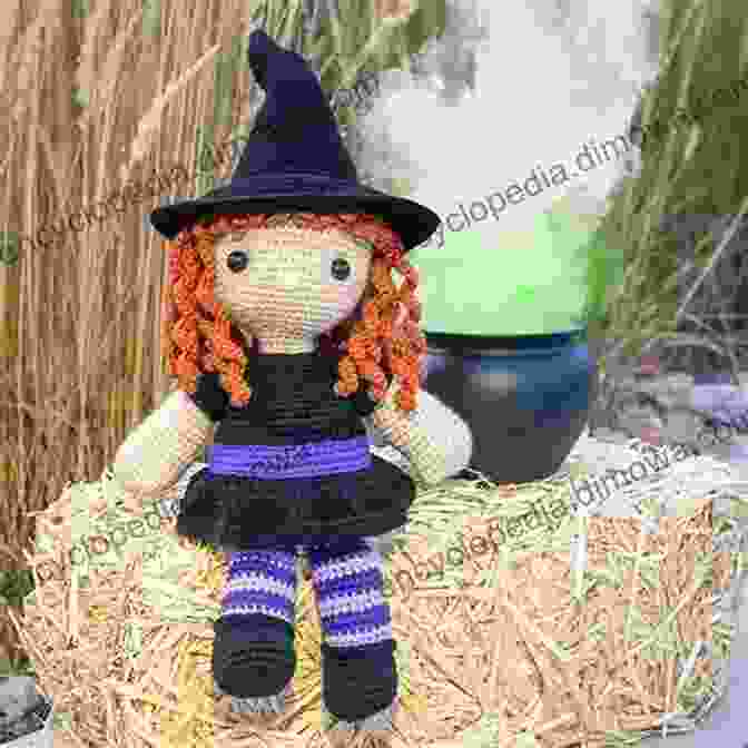 Cuddly Crochet Witch Amigurumi With A Wide Brimmed Hat And Sparkling Eyes Amigurumi Witch Projects: Easy Crochet Witch Patterns For Halloween