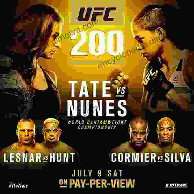 Promotional Poster For The Tate Vs. Nunes Fight E Pedia: UFC 200: UFC 200: Tate Vs Nunes Was A Mixed Martial Arts Event Held By The Ultimate Fighting Championship Held On July 9 2024 At The T Mobile On The Las Vegas Strip In Paradise Nevada