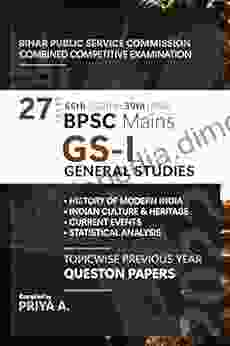 27 Years 66th (2024) To 39th (1993) BPSC/CDPO Mains General Studies Paper I Topicwise Previous Year Question Papers: English Medium